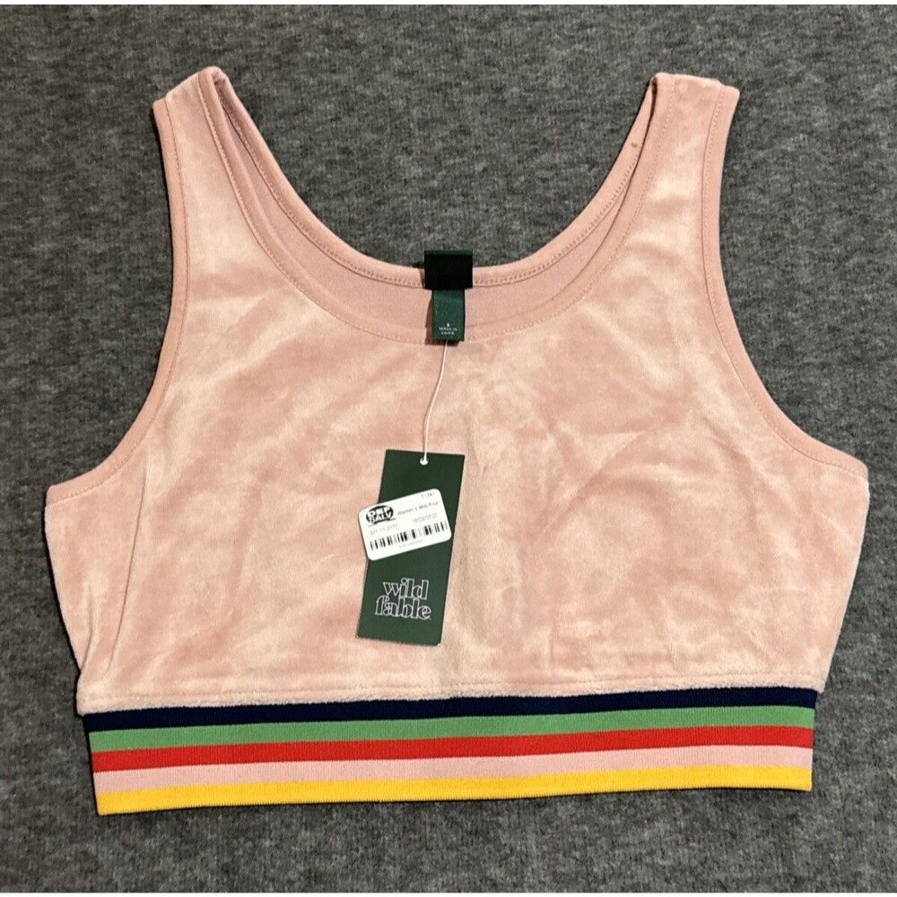 Wild Fable Women's Blouse Tank Top Crop Pink Small